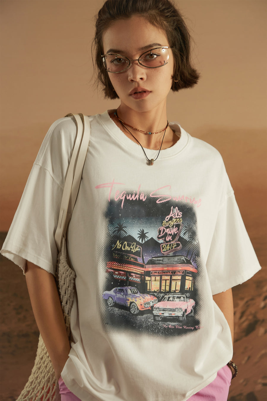 CHUU Tequila Sunrise Loose Fit T-Shirt