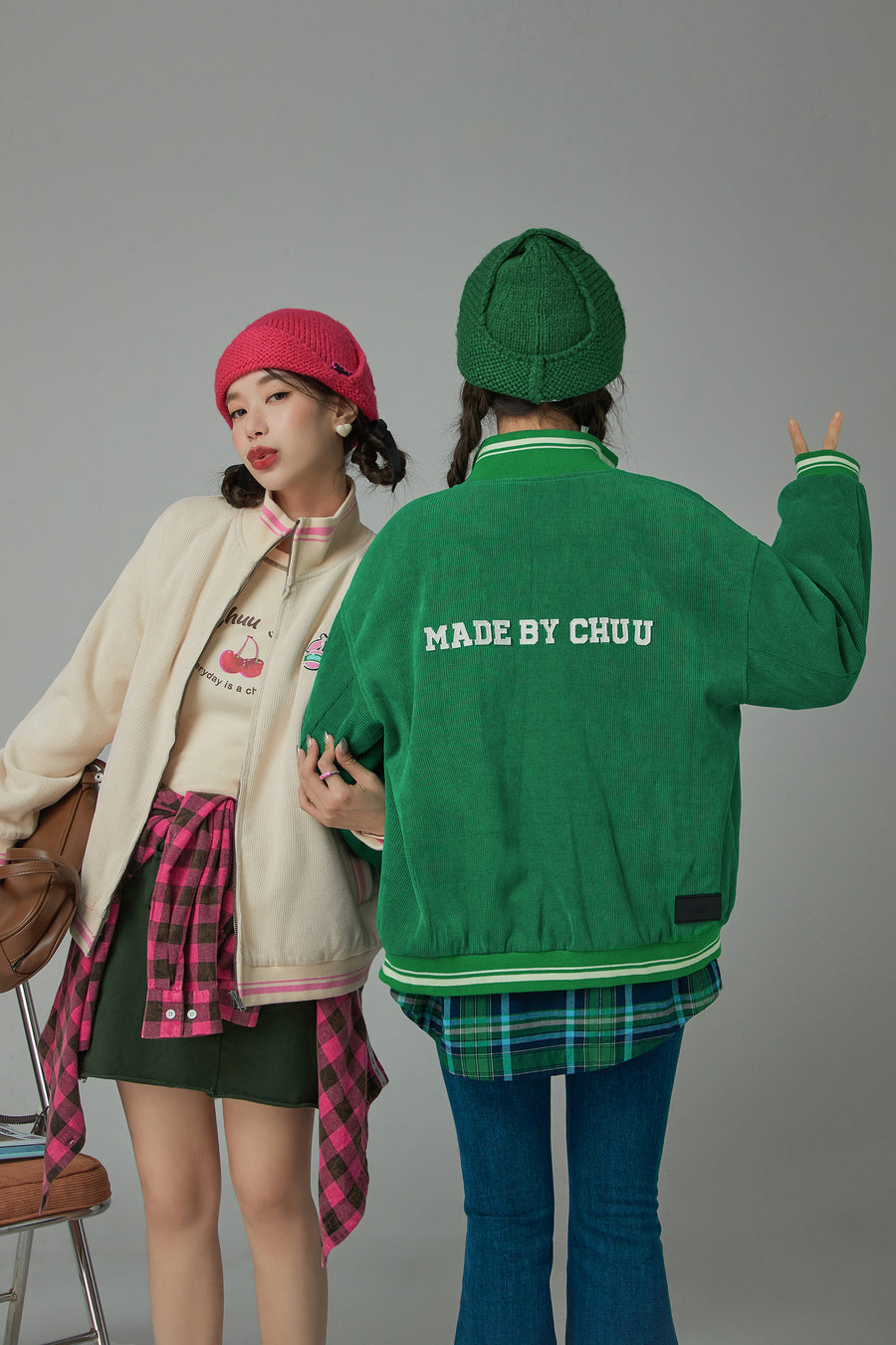 CHUU On To The Latest Cherry Embroidered Oversized Jacket