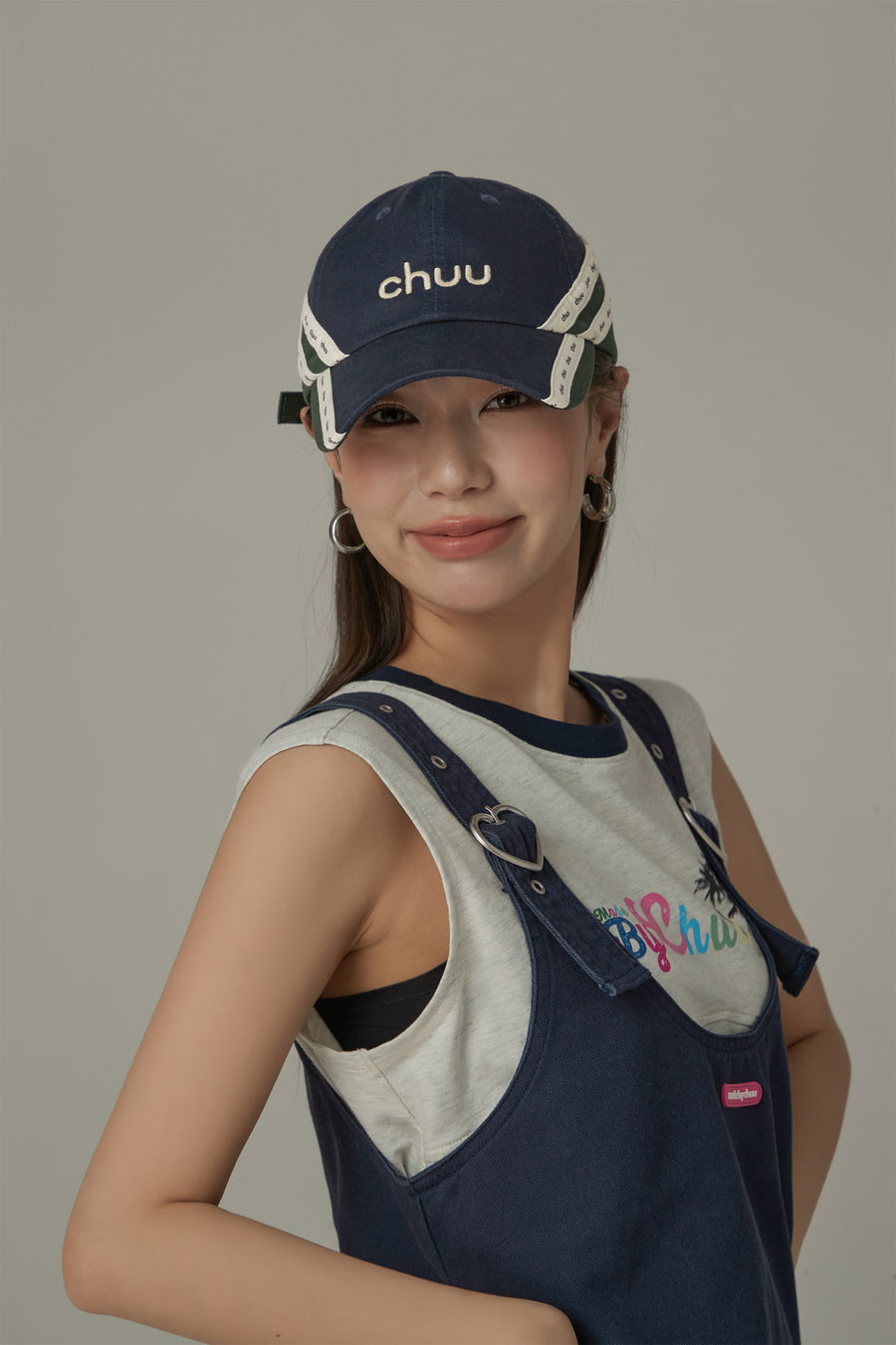 CHUU Embroidered Chuu Two Toned Ball Cap