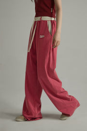 Waist String Wide Jogger Pants