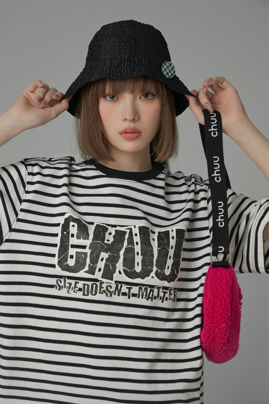 CHUU Size Doesnt Matter Striped Loose Fit T-Shirt