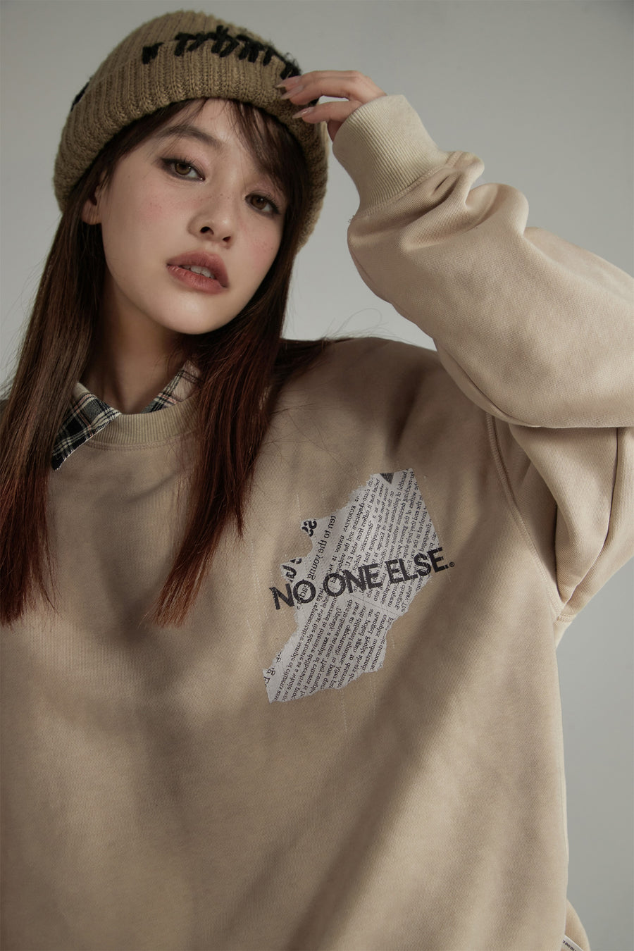 CHUU Printed Loose Fit Sweatshirt