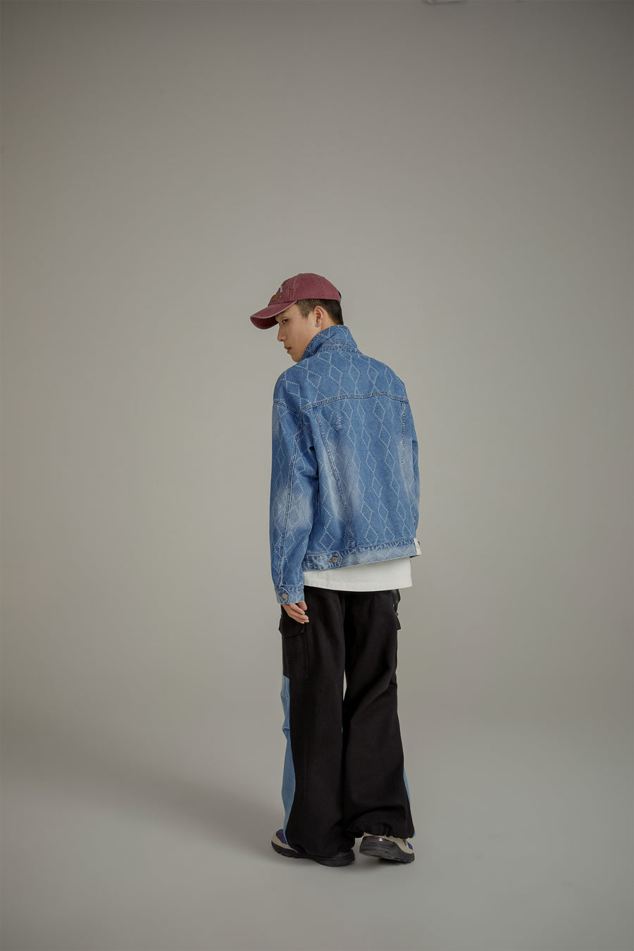 CHUU Argyle Denim Jacket