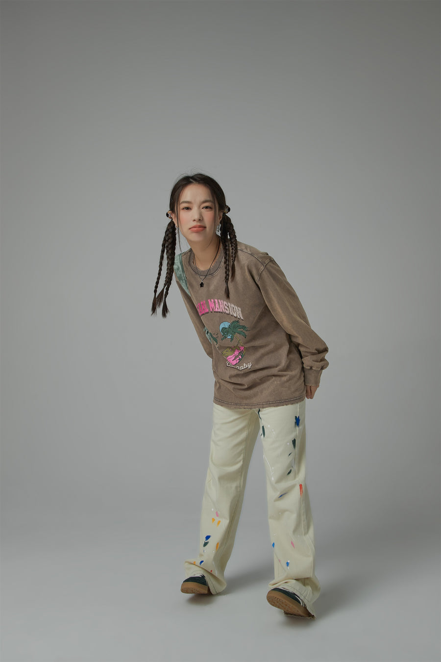 CHUU Pearl Mansion Loose Fit Long Sleeve T-Shirt