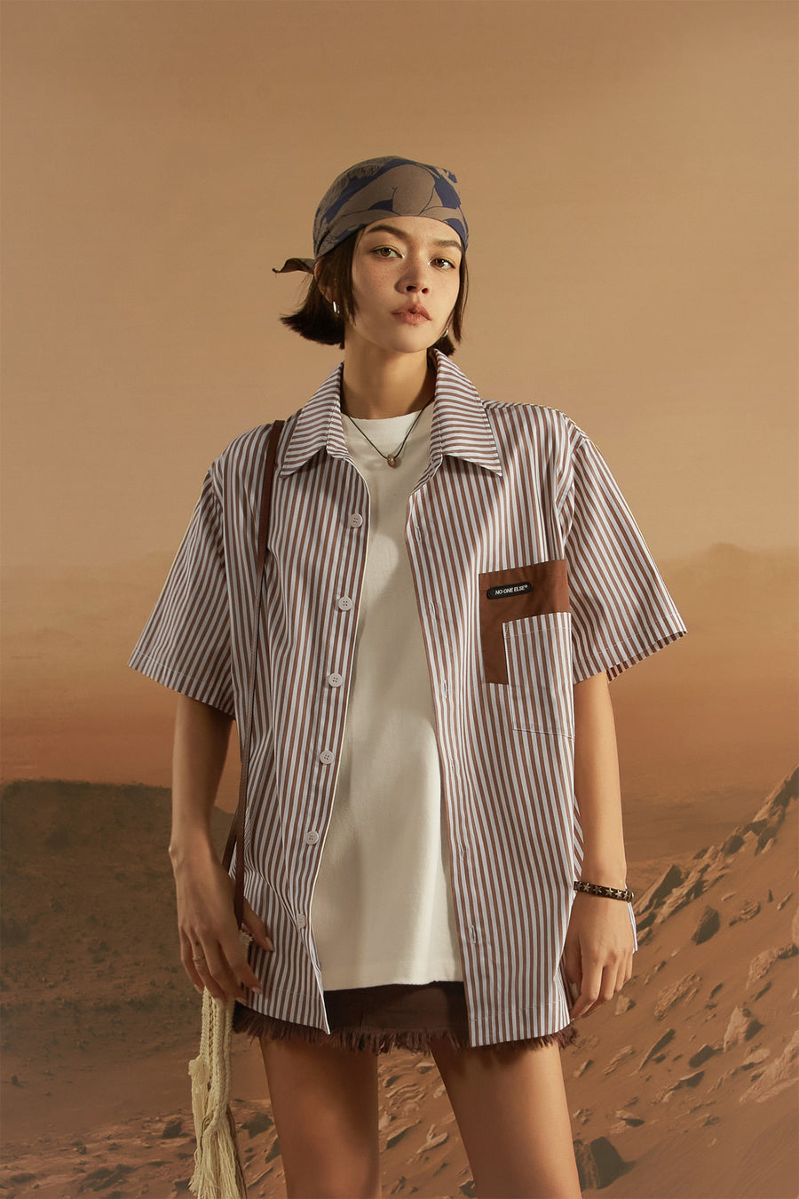 CHUU Stripe Loose-Fit Shirt