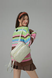 Planet Chuu Embroidered Stripe Cardigan