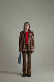 Vintage Check Loose Fit Boyfriend Shirt