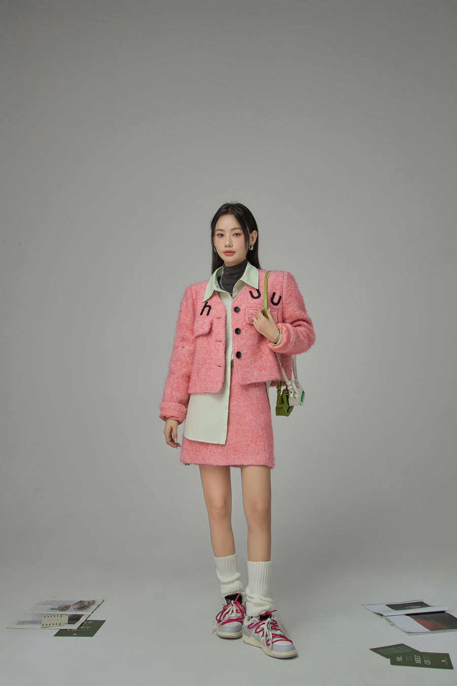 CHUU Sweet Chuu Girl Tweed Jacket