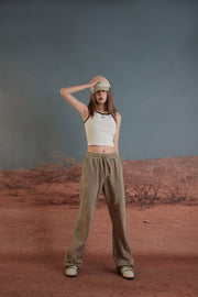 Simple Khaki Jogger Pants