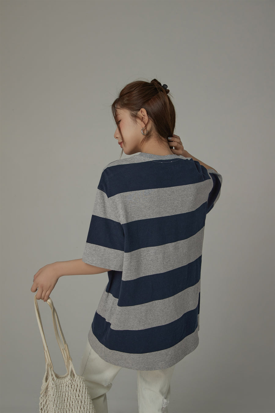 CHUU Size Doesnt Matter Striped Loose Fit T-Shirt