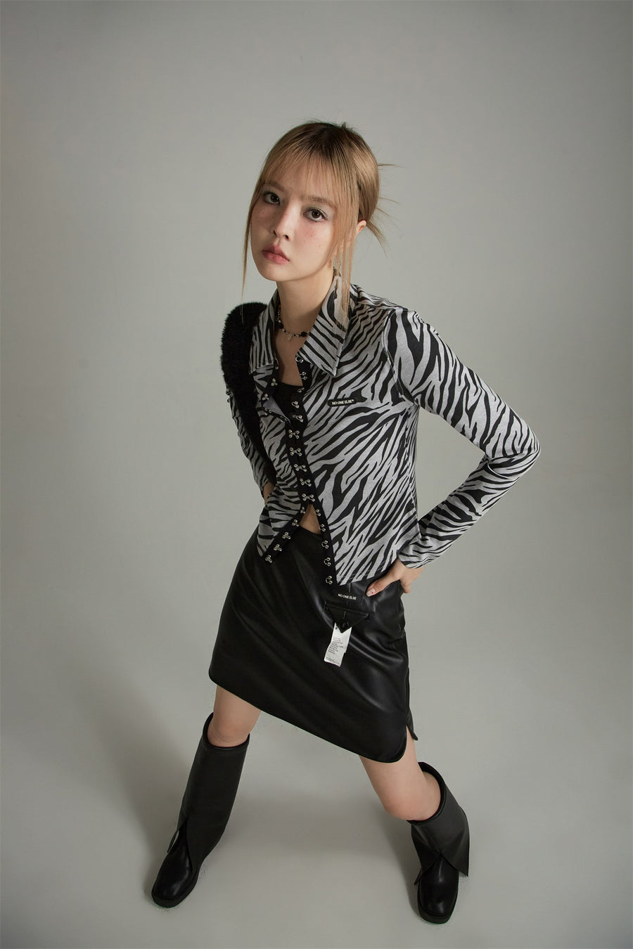 CHUU Zebra Long Sleeve Shirt