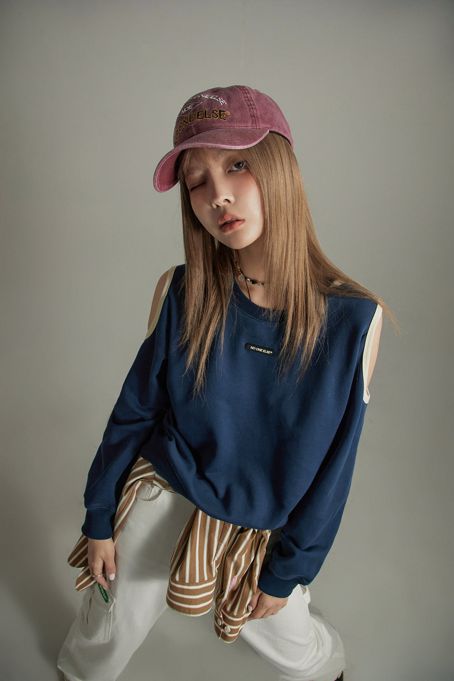 CHUU Noe Embroidered Ball Cap Hat