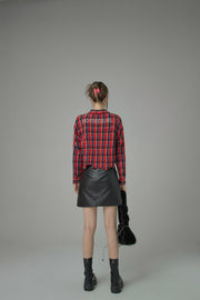 It Always Matter Plaid Cropped Shirt