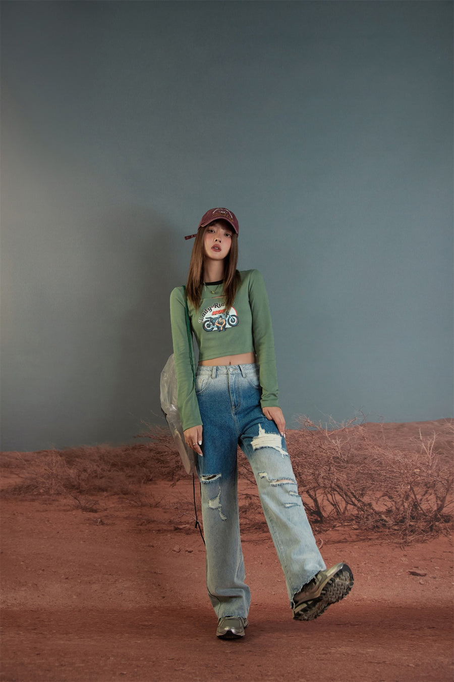 CHUU Lady Rider Crop Top