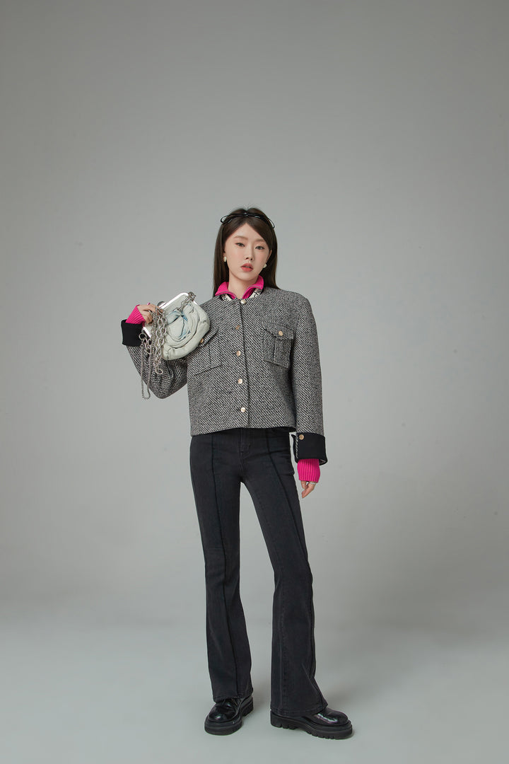 Main Character Dreams Vintage Button Tweed Jacket