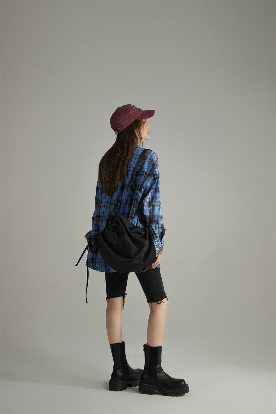 CHUU Vintage Check Button-Up Shirt