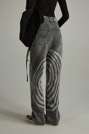 Noe Cool Design Straight Jeans