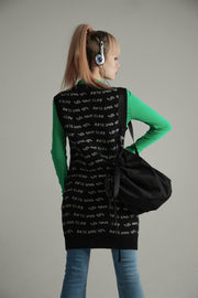 Noe Lettering V-Neck Dress