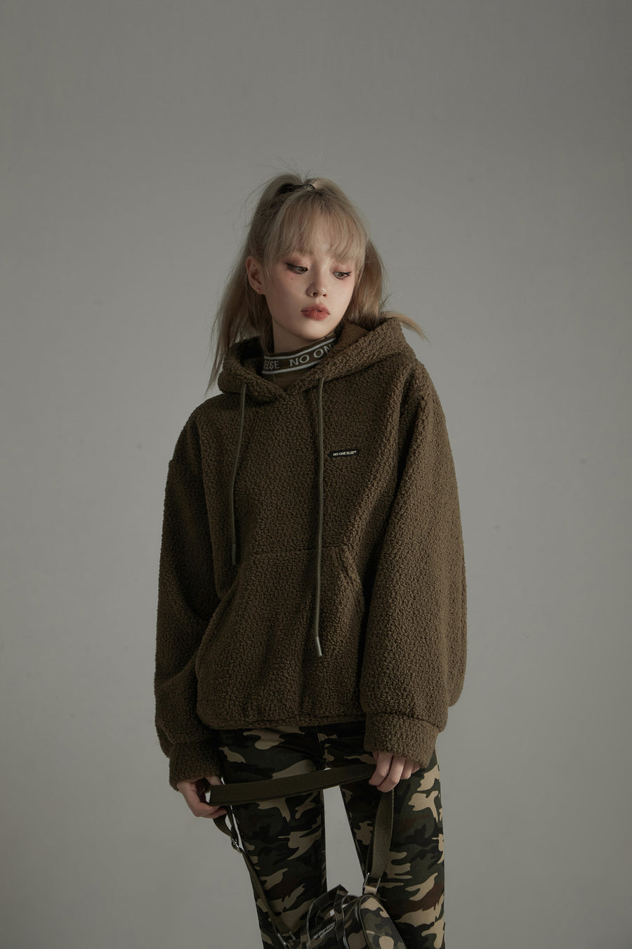 CHUU String Fleece Hoodie