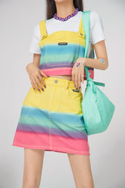 Rainbow Cropped Overall Top