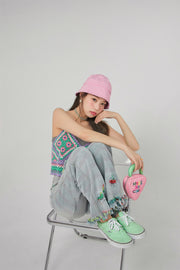 Flower Tag Bucket Hat