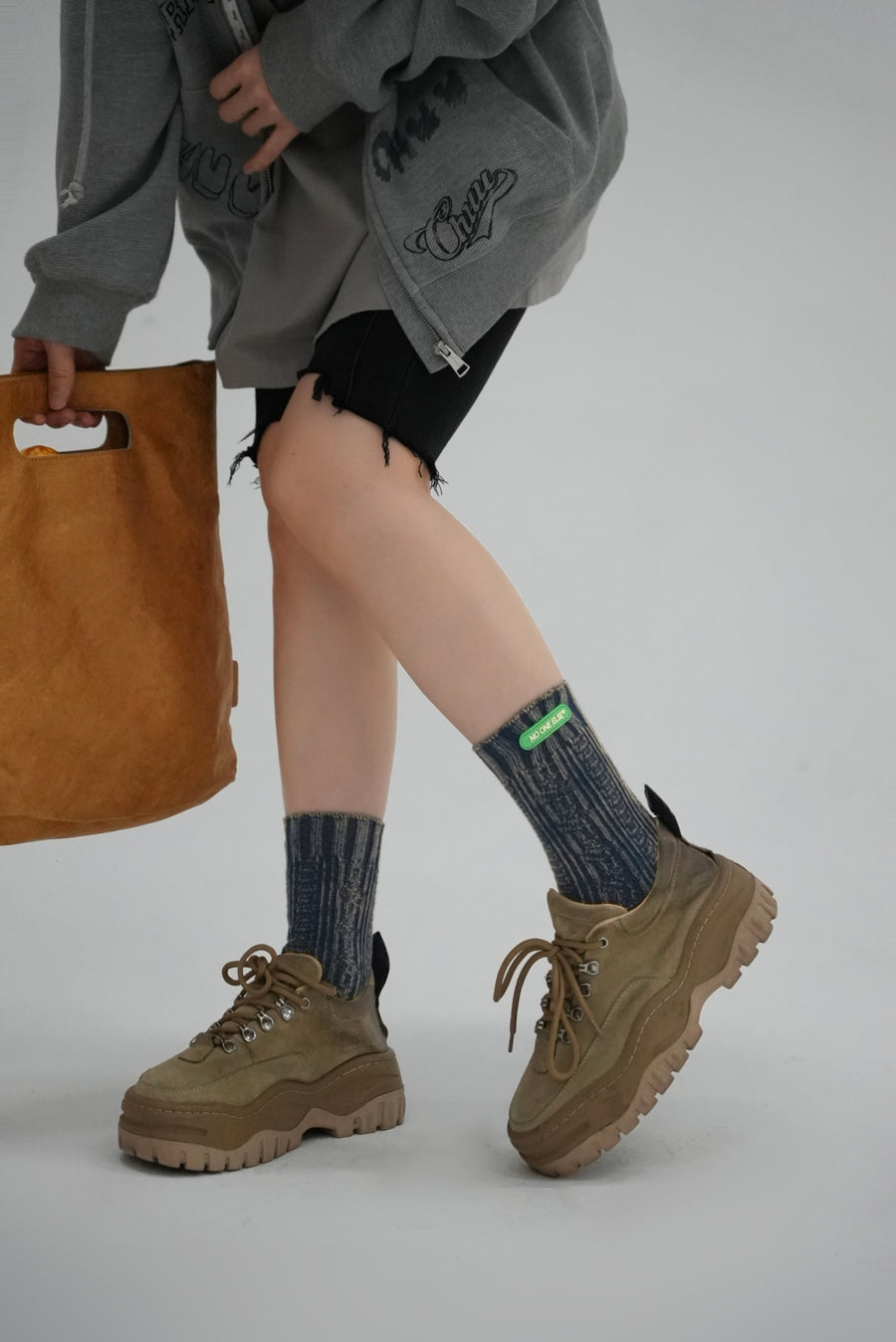 CHUU Vintage Wash Ankle Socks