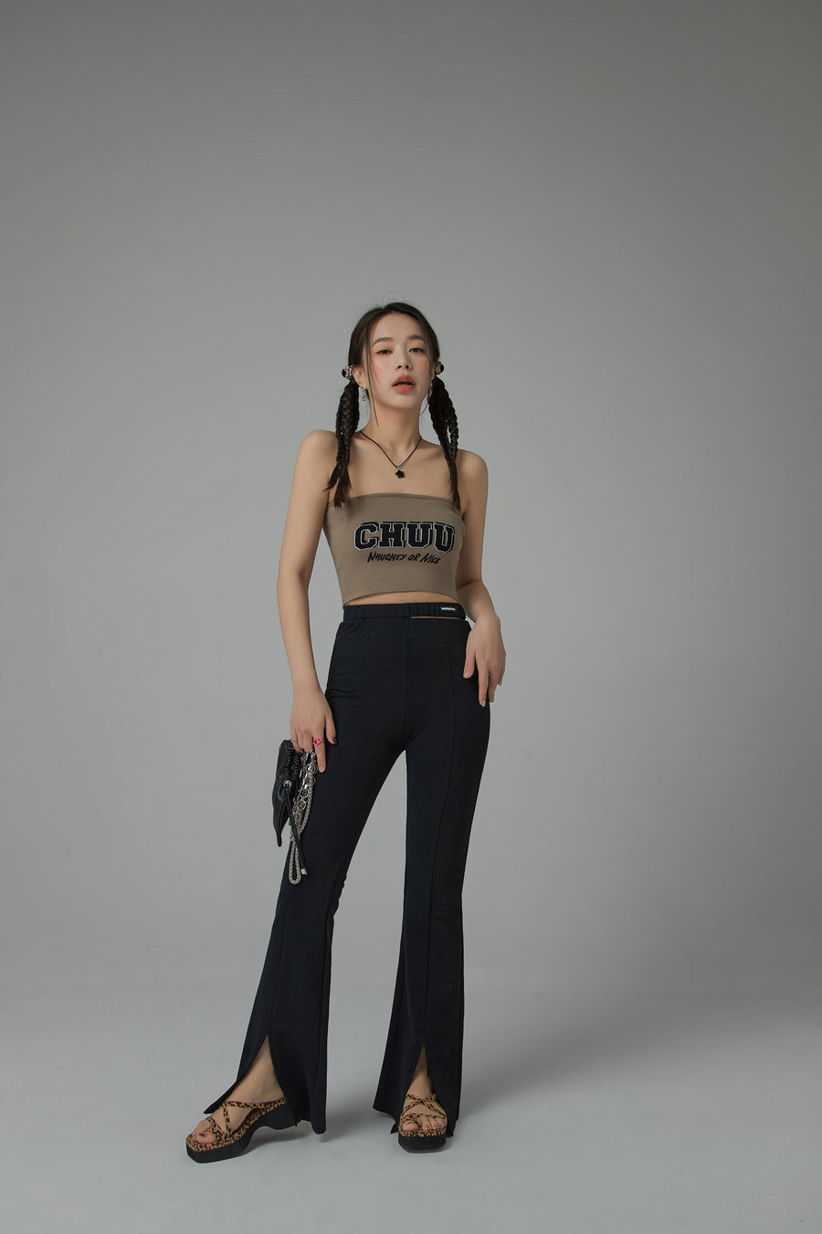 CHUU Split Slim Pants