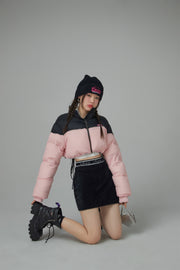 Pop Of Color Crop Padded Jacket