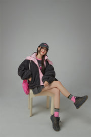 Sporty Fleece Hoodie Jacket