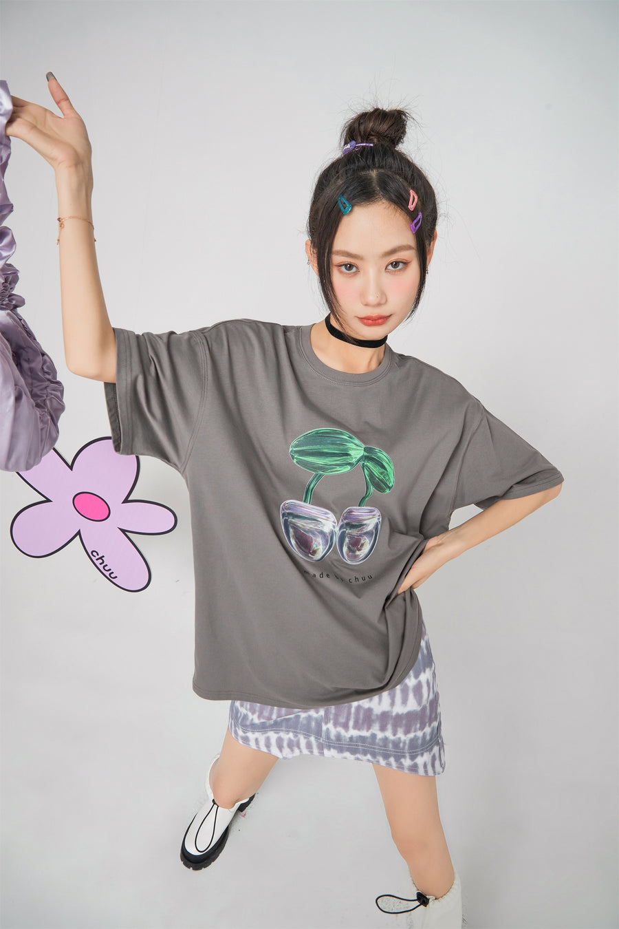 CHUU Cherry Logo Overfit T-Shirt