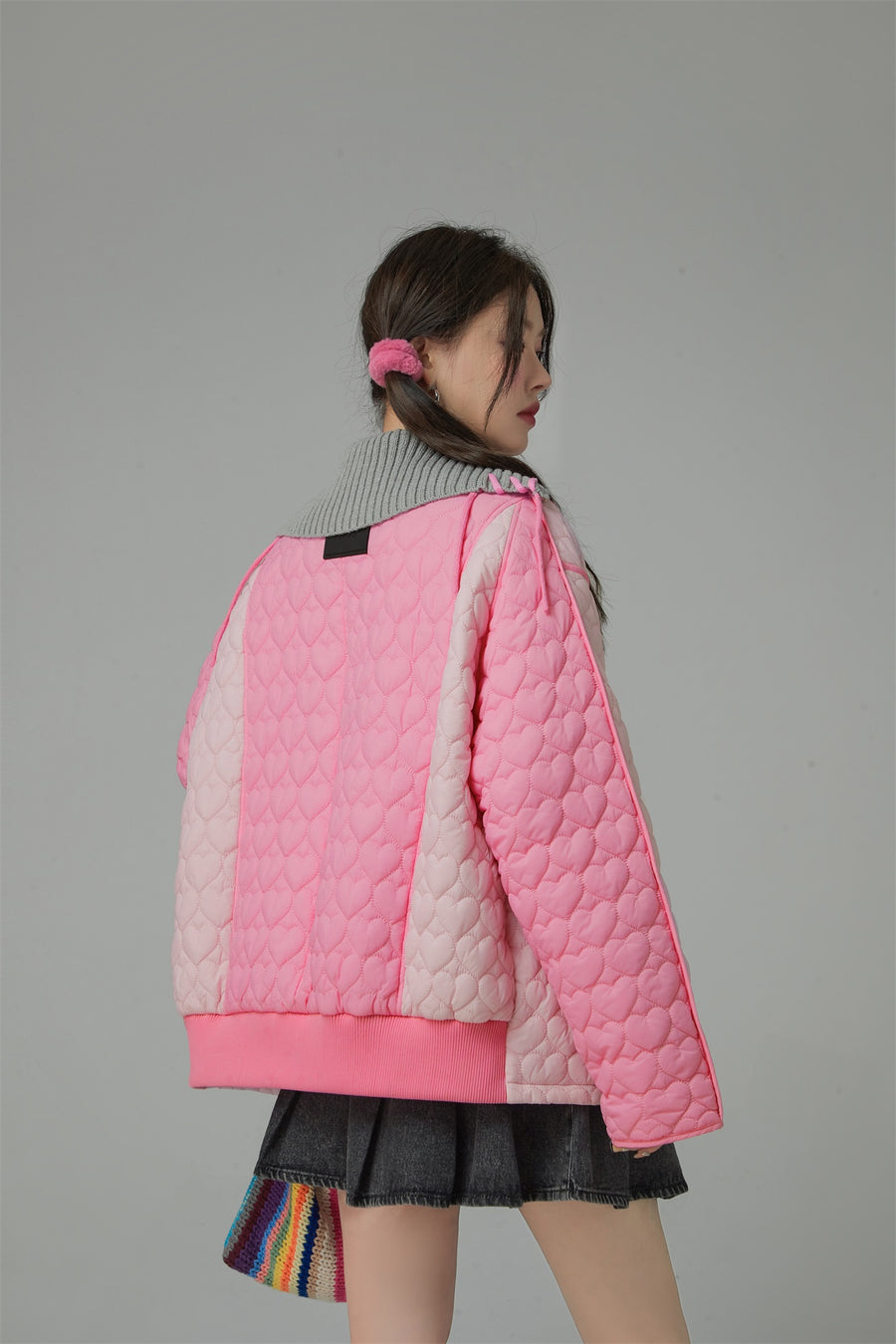 CHUU Chuu Heart Quilted Jacket