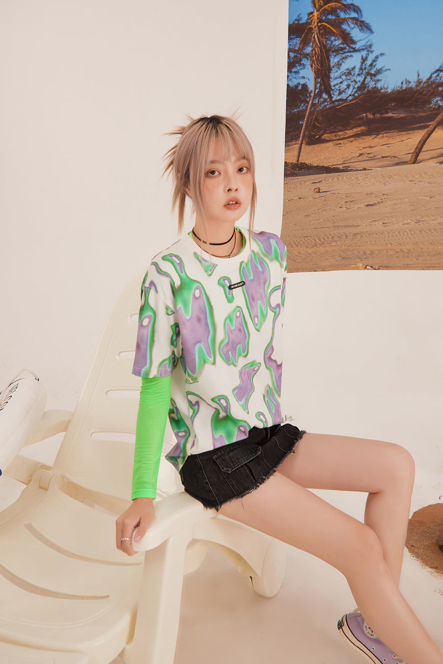 CHUU Outerspace Print Loosefit T-Shirt