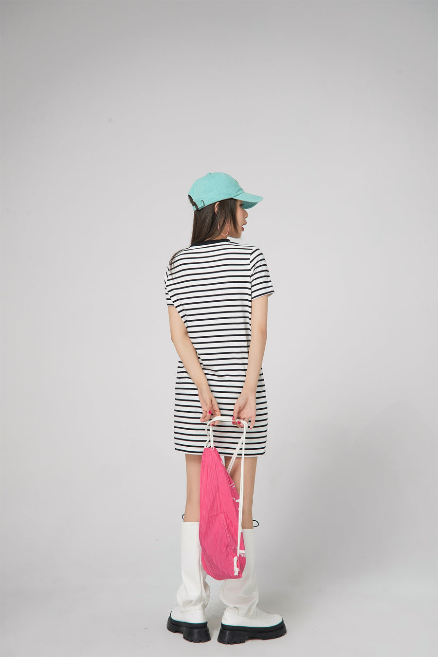 CHUU Spill Your Secrets Stripes Dress