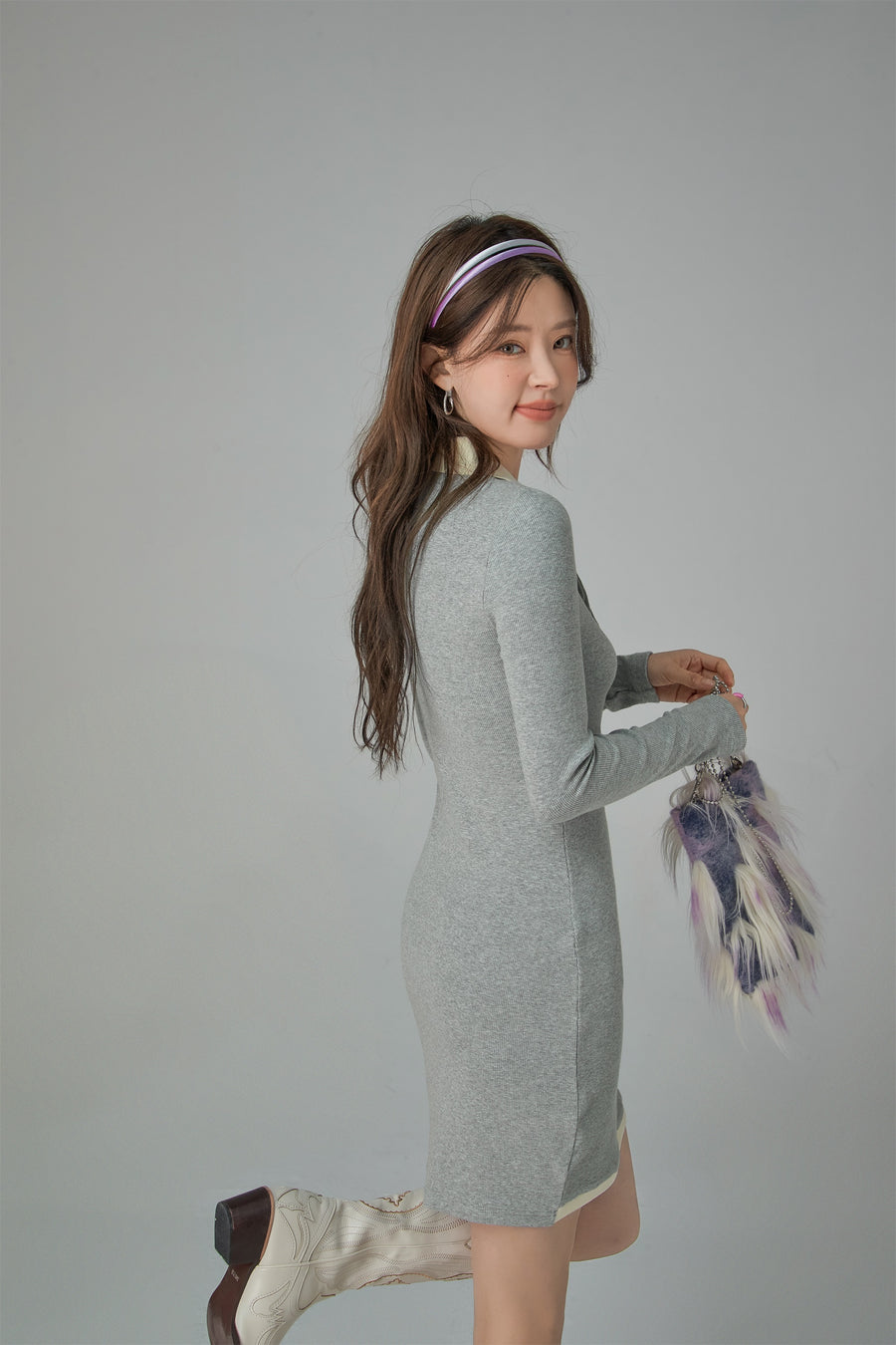 CHUU Runway String Knit Dress