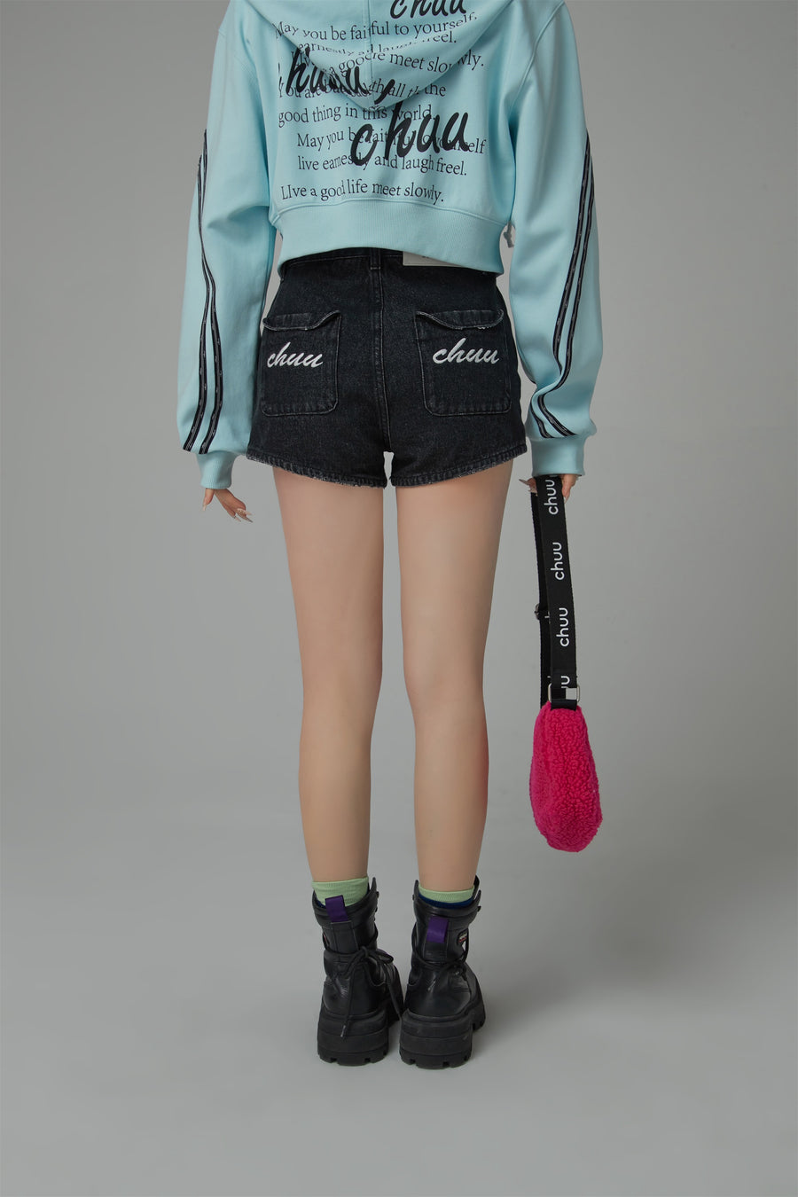 CHUU High Waist Denim Shorts