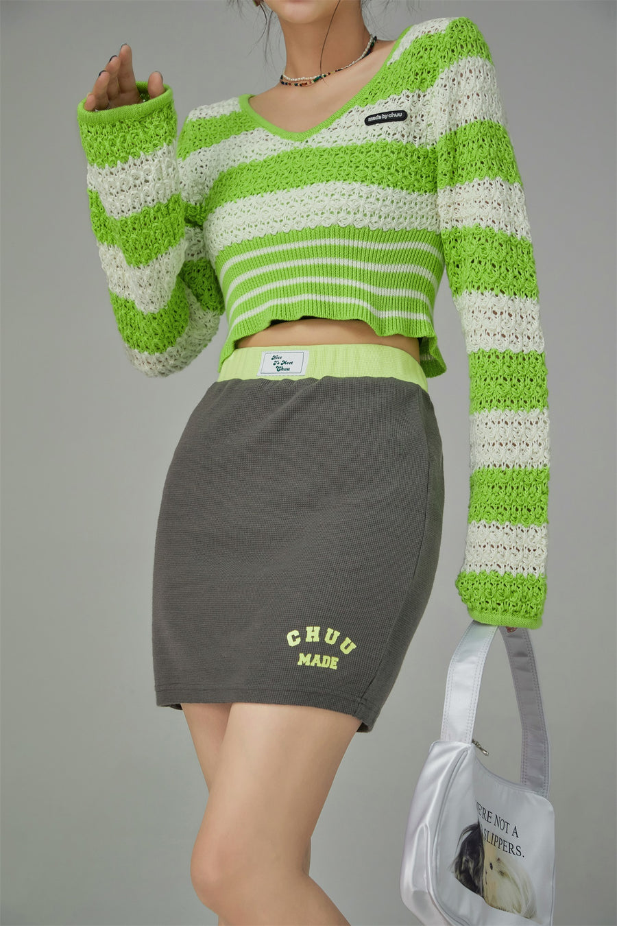 CHUU Chuu Made Waistband Mini Skirt