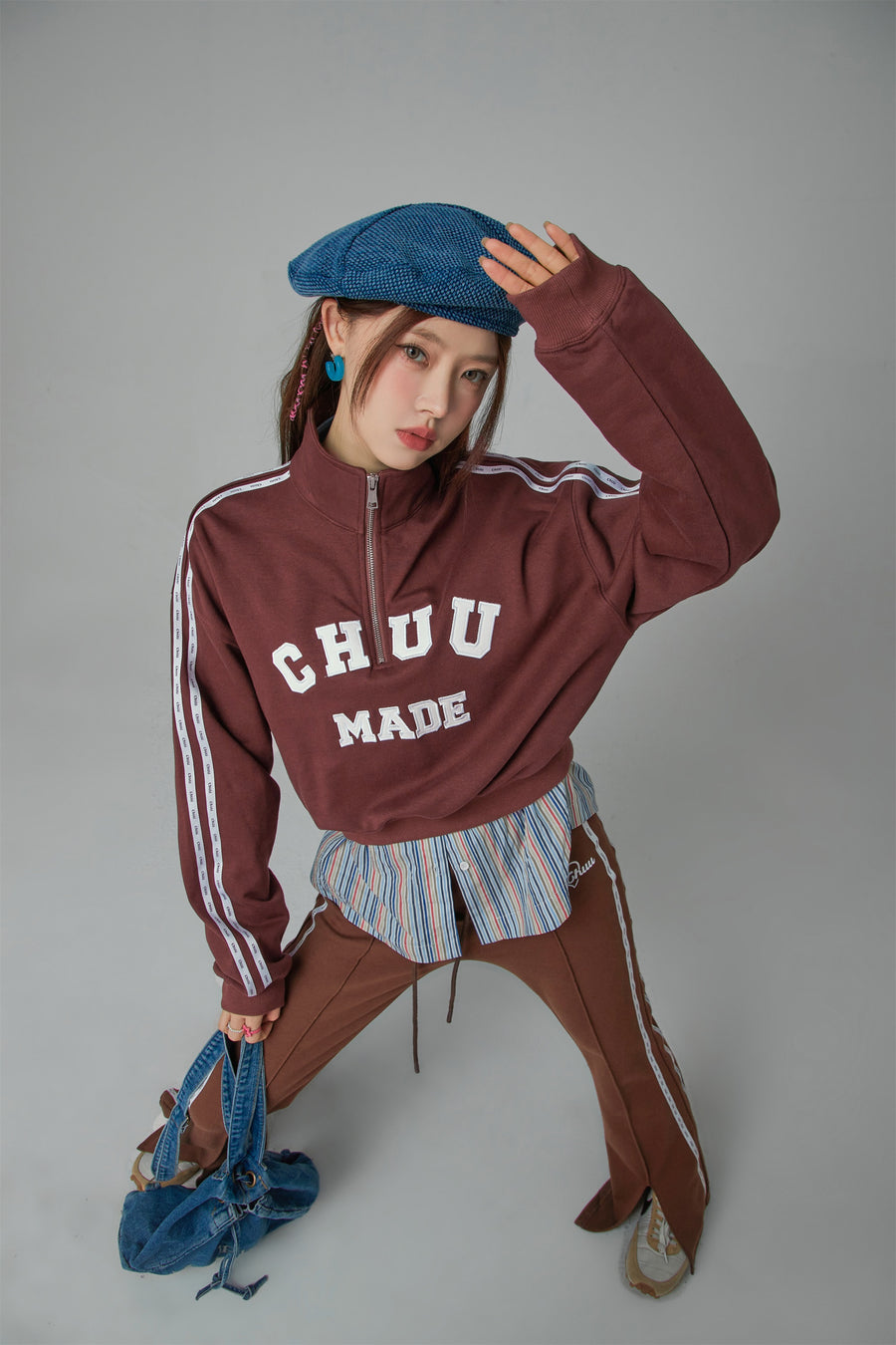 CHUU Half Zip-Up Loose Fit Sweatshirt