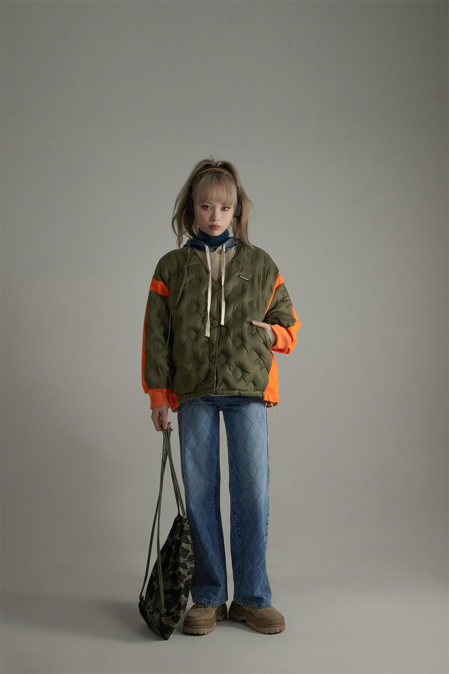 CHUU Loose Fit Quilting Padded Jacket