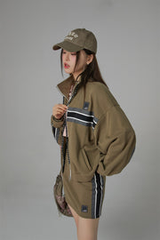 Through Time Zip-Up Loose-Fit Jacket