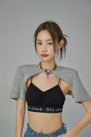 '-5Kg Jeans Cross Straps Bra Top