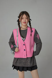 Revolves Around You Star Knit Vest