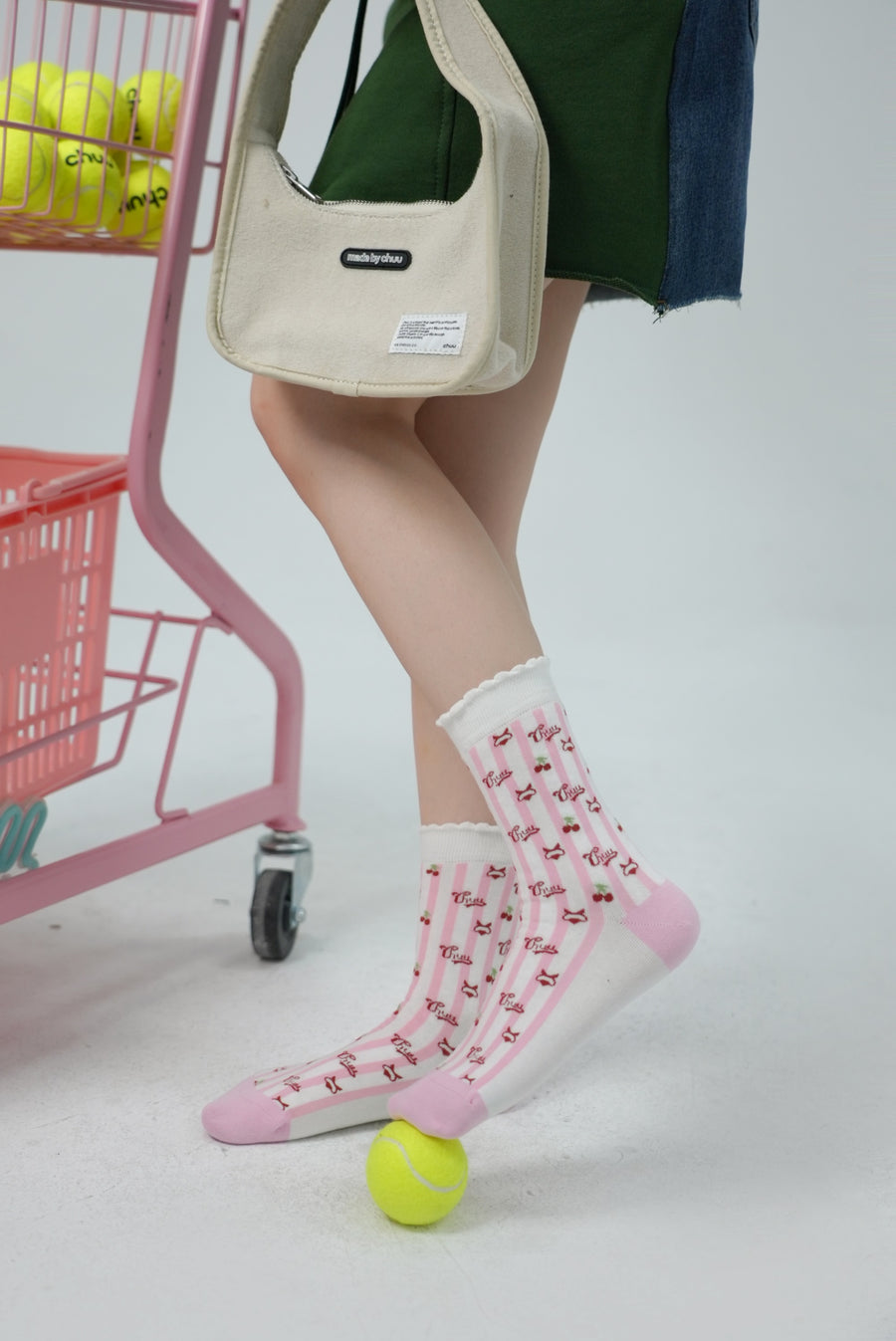 CHUU Lovely Cherries Ankle Socks