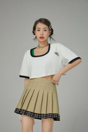 Boat-Neck Loosefit Crop Top