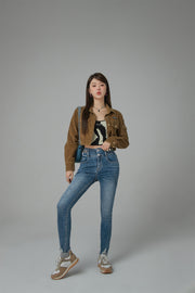 Heart Pocket Skinny Jeans