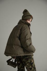 Simple String Overfit Padded Jacket