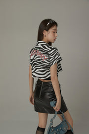 Zebra Cropped Shirt