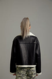 Half Leather Mustang Jacket