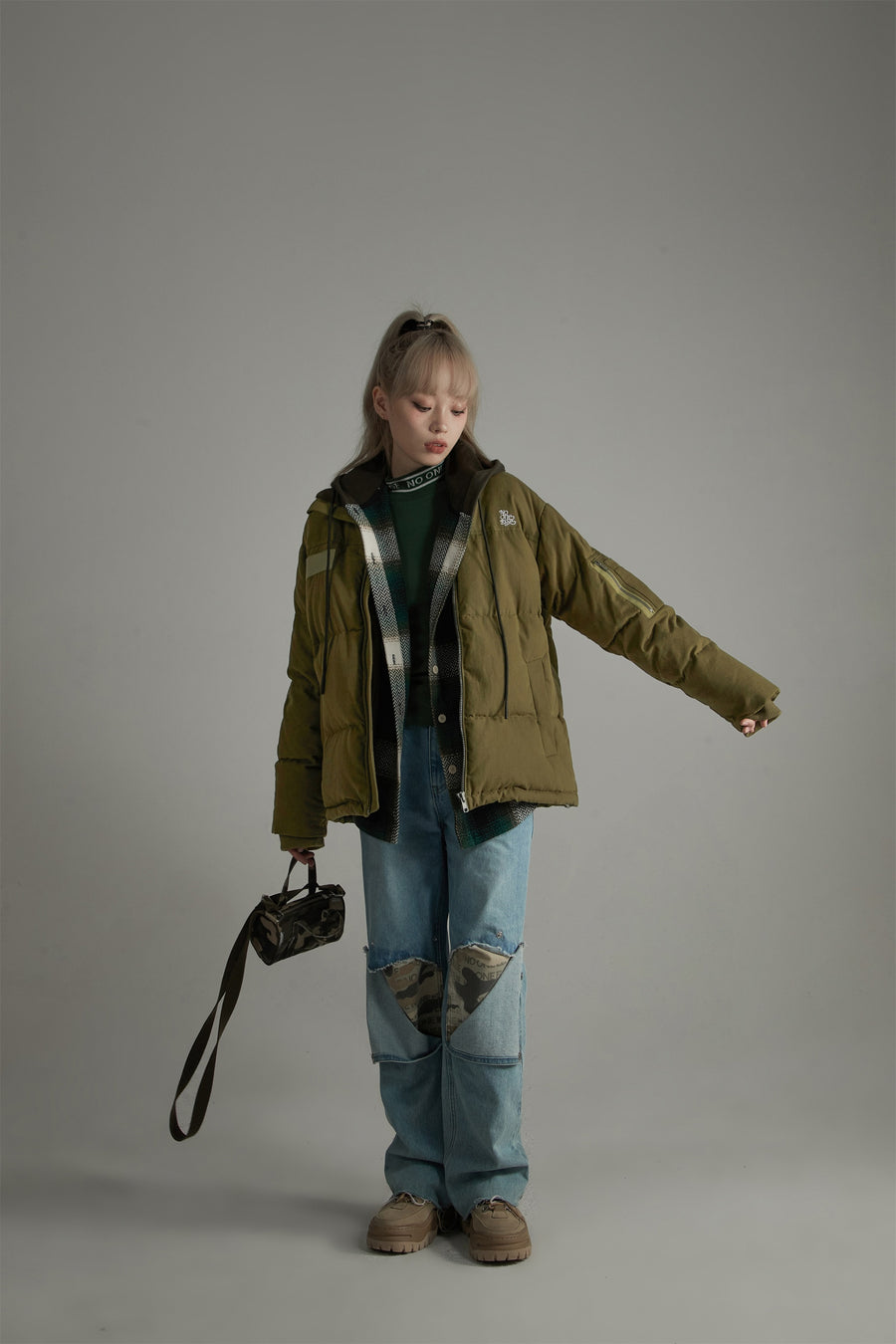 CHUU No Number Duck Down Puffer Coat