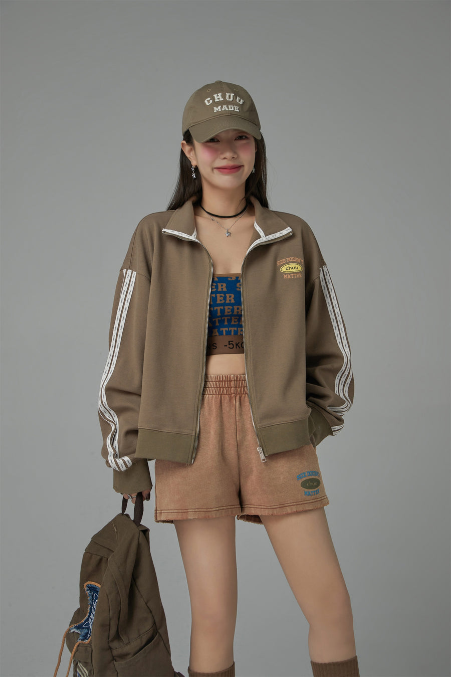 CHUU High Neck Zip-Up