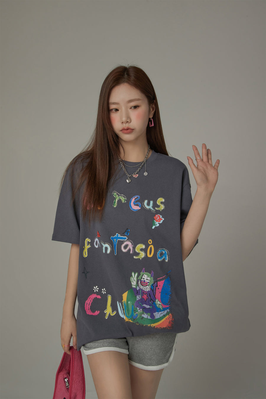 CHUU Circus Character Loose-Fit T-Shirt